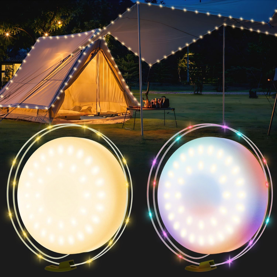 Nzmarket USB Rechargeable Outdoor Christmas String Lights – 2-Pack, Warm & Cool White