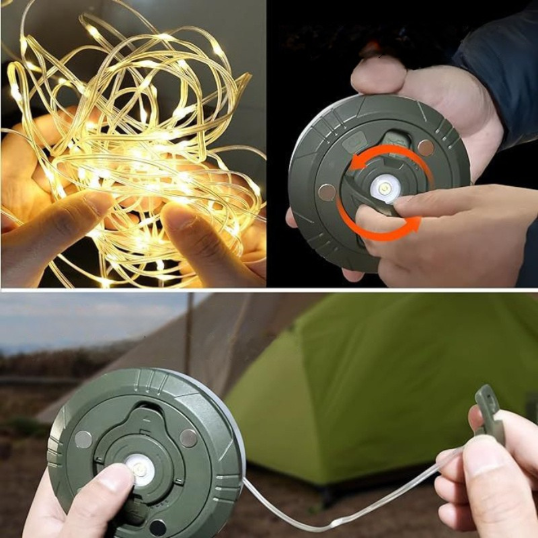 Nzmarket USB Rechargeable Outdoor Christmas String Lights – 2-Pack, Warm & Cool White