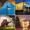 Nzmarket USB Rechargeable Outdoor Christmas String Lights – 2-Pack, Warm & Cool White