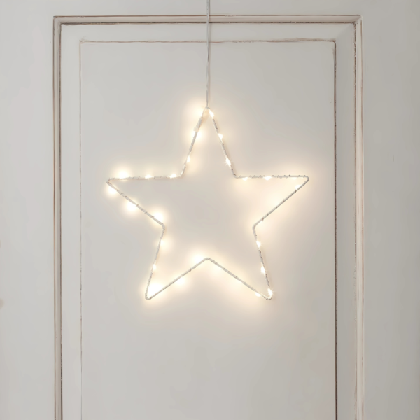 Nzmarket LED Star Window Silhouette Christmas Light – Warm Glow, Easy Setup