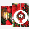Nzmarket LED Christmas Wreath with Ribbon Bow – 40cm Warm Glow Display