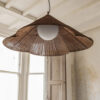 Nzmarket Rustic Rattan Woven Pendant Ceiling Lamp – Natural Bohemian Style