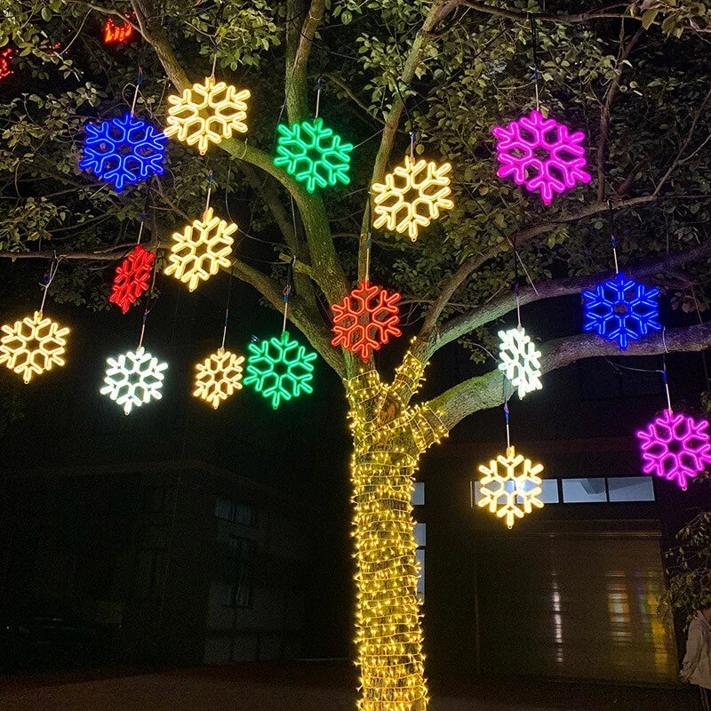 Nzmarket Outdoor LED Snowflake Christmas Stake Lights – 6 Colour Options
