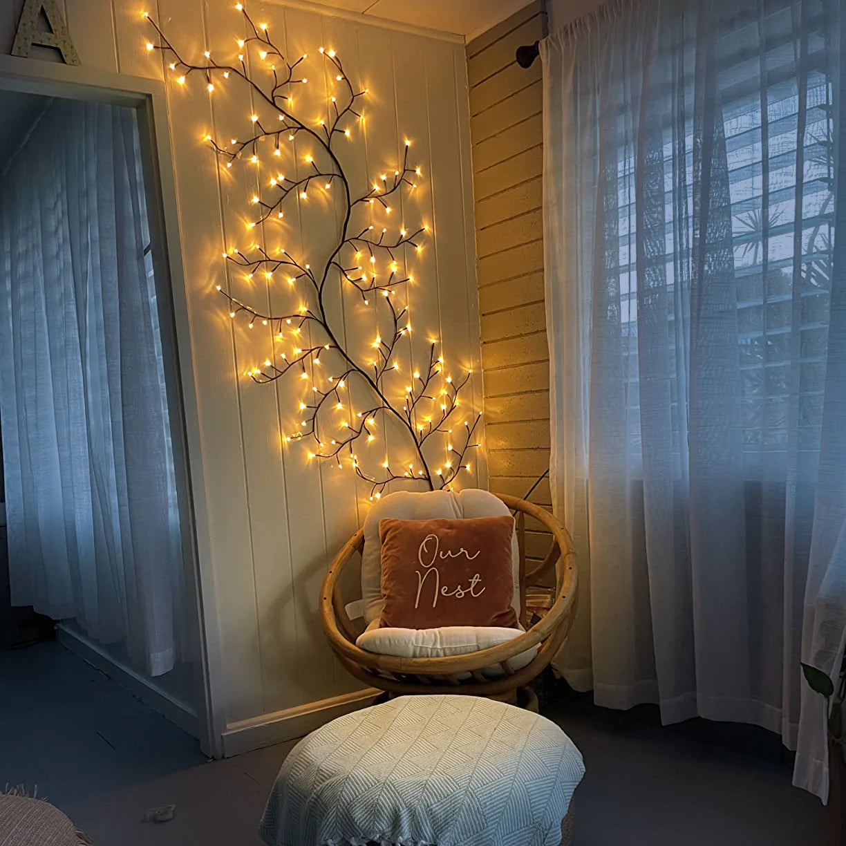 Nzmarket LED Branch Wall Lights – Christmas Decoration, Warm Enchanted Glow