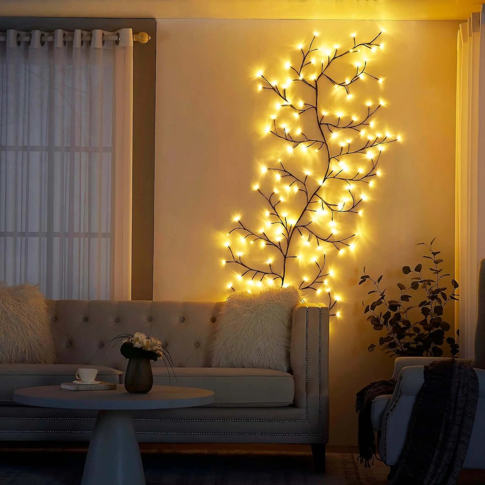 Nzmarket LED Branch Wall Lights – Christmas Decoration, Warm Enchanted Glow