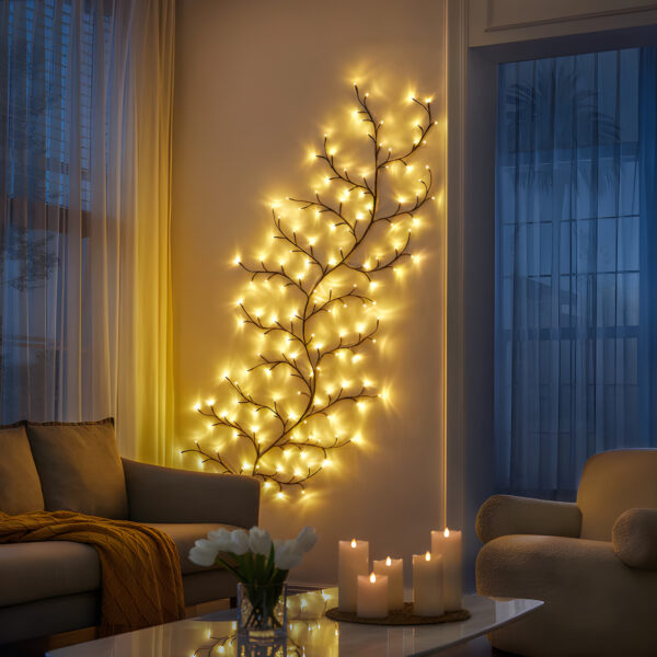 Nzmarket LED Branch Wall Lights – Christmas Decoration, Warm Enchanted Glow