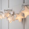 Nzmarket Hanging Paper Star Christmas Fairy Lights – Warm Glow Indoor Decoration
