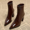 Amelia - Luxury Velvet Winter Boots with Pointed Toe