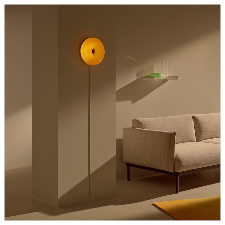 Nzmarket Modern Round Glass Wall Sconce – Frosted Shade, Minimal Design