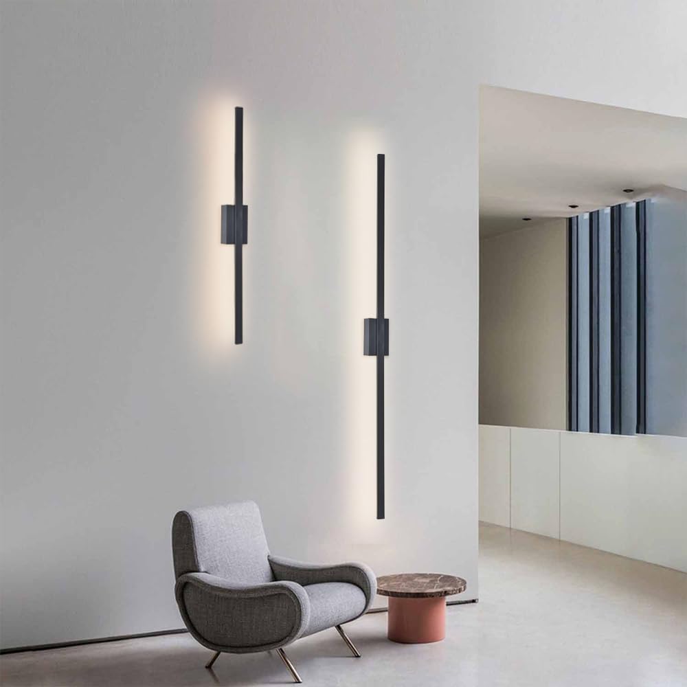 Nzmarket Long LED Wall Light – Matte Black, 4 Lengths up to 120cm
