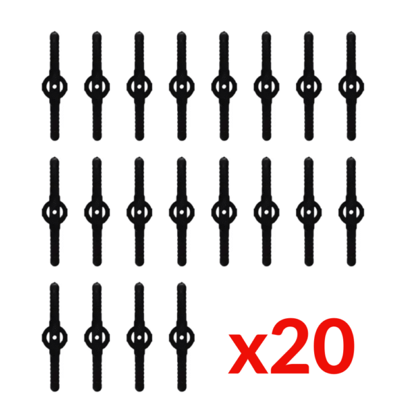 Nzmarket Replacement Plastic Lawn Trimmer Blades x20 – 3-in-1 Compatible